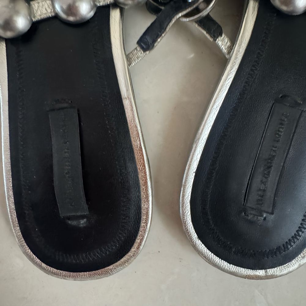 Alexander Wang Silver Studded Amelia Mule - Picture 2 of 4